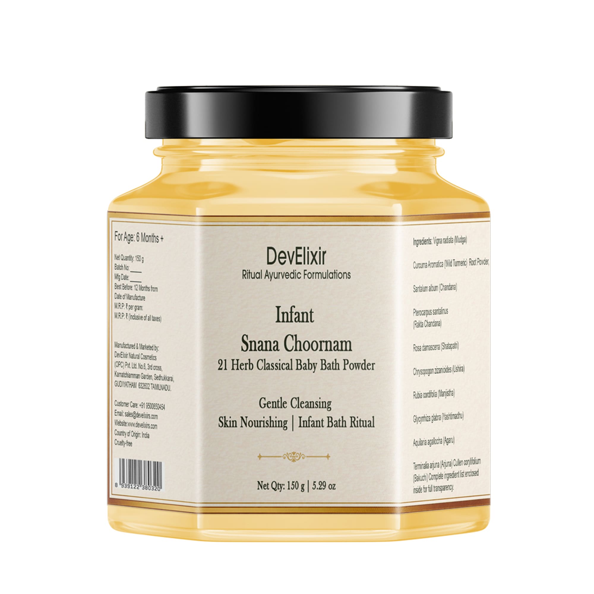 21 Herbal Infant Snana Choornam – Traditional Ayurvedic Baby Bath Powder for Gentle Cleansing & Skin Care