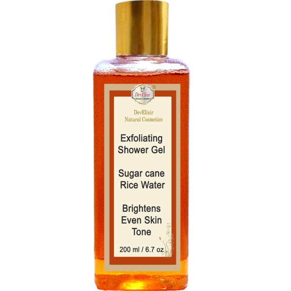 Shower Gel, Sugar Cane Rice Water, Skin Exfoliating, Brighten Complexion,